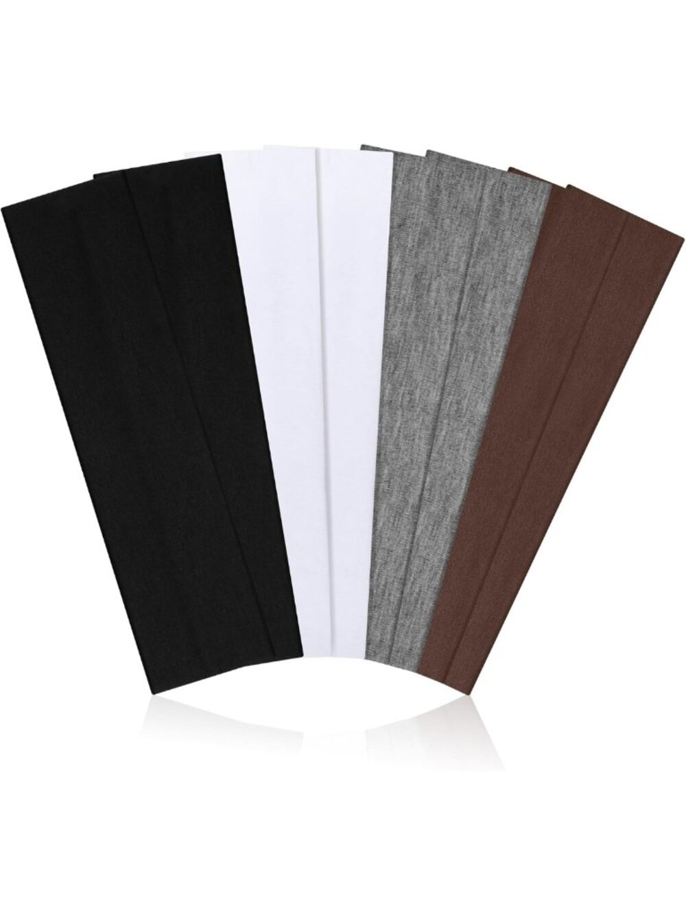 8pcs Soft Cotton Stretchy Non-Slip Headbands for Women - Workout, Yoga, Sports